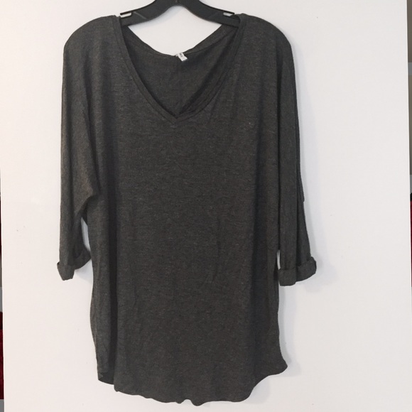 Tops - Draped Soft Grey T-shirt NWOT